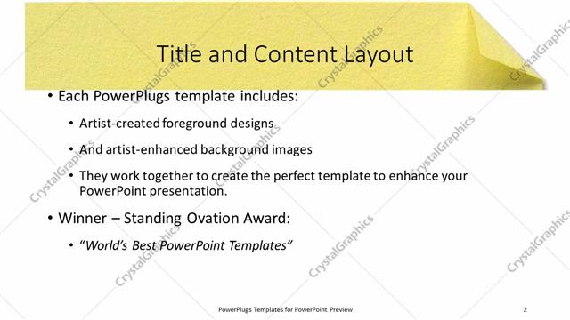 Title and Content presentation slide layout