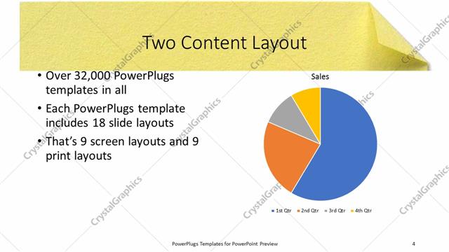 Two Content presentation slide layout