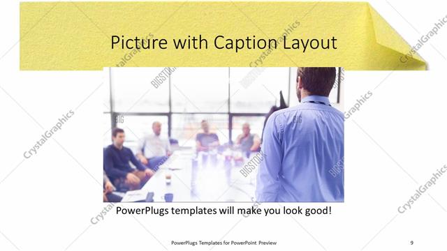 Picture with Caption presentation slide layout