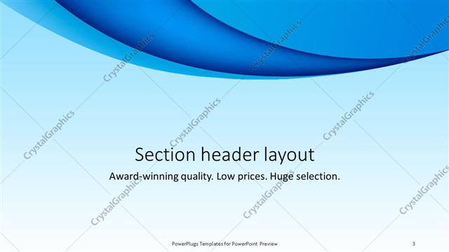 Section Header presentation slide layout