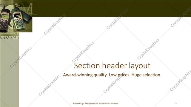 Section Header presentation slide layout