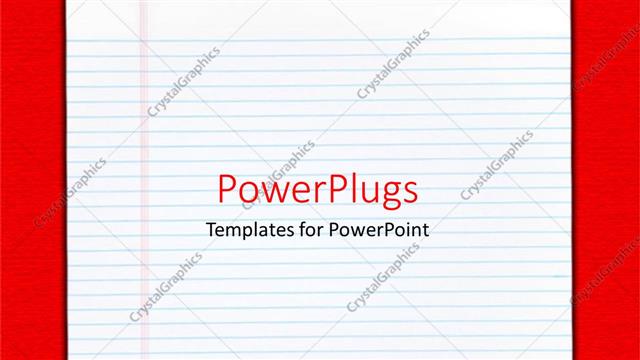  Presentation with empty - Plane empty school report sheet with two paper clips