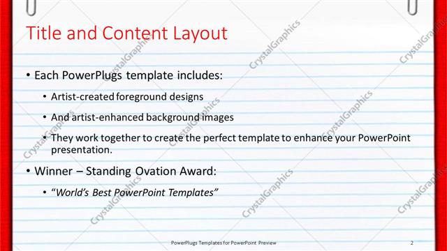 Title and Content presentation slide layout