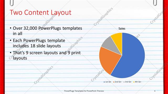 Two Content presentation slide layout