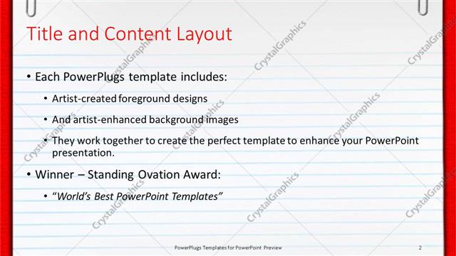 Title and Content presentation slide layout