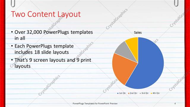 Two Content presentation slide layout