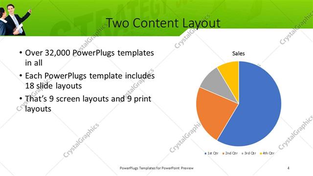 Two Content presentation slide layout