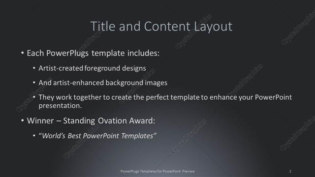 Title and Content presentation slide layout