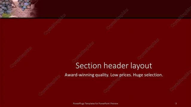 Section Header presentation slide layout