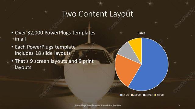 Two Content presentation slide layout