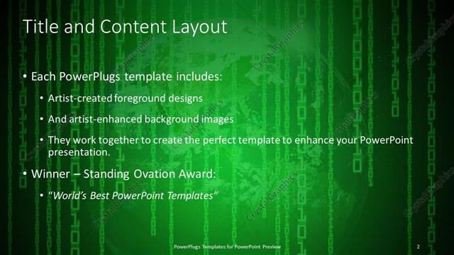 Title and Content presentation slide layout