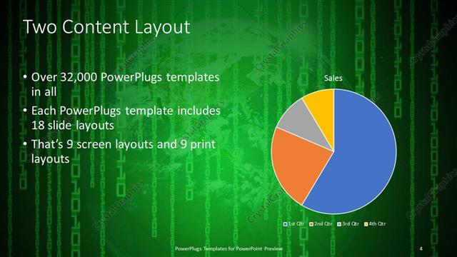 Two Content presentation slide layout