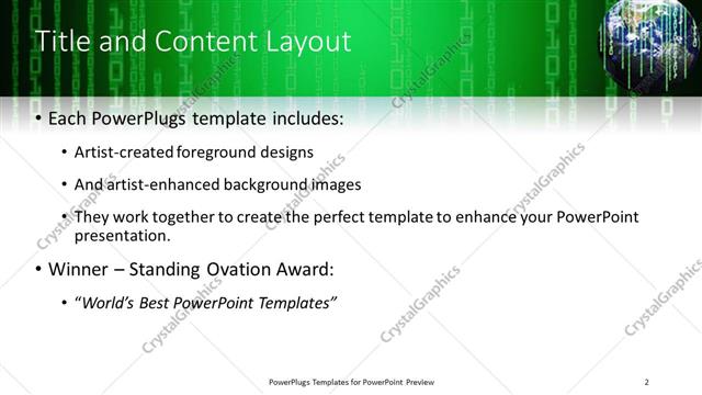 Title and Content presentation slide layout