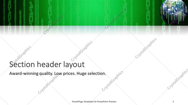 Section Header presentation slide layout