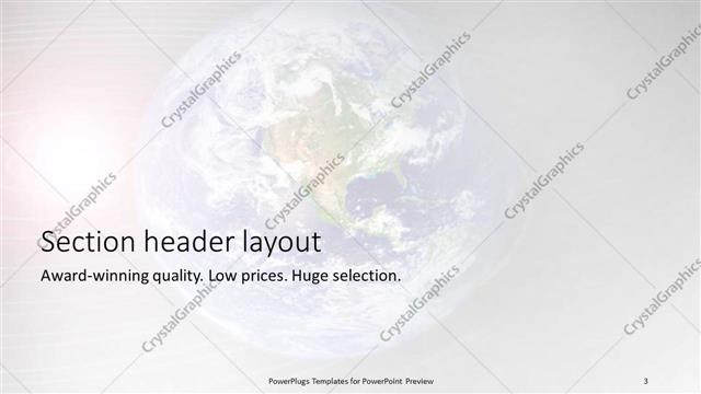 Section Header presentation slide layout