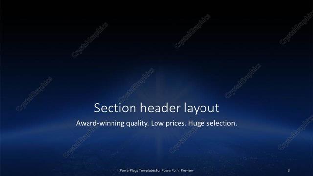 Section Header presentation slide layout