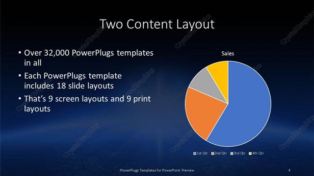 Two Content presentation slide layout