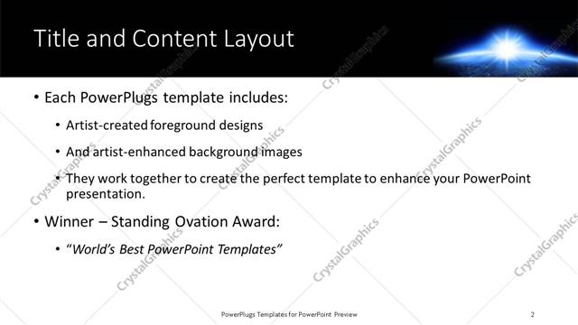 Title and Content presentation slide layout