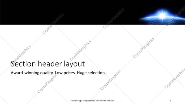Section Header presentation slide layout