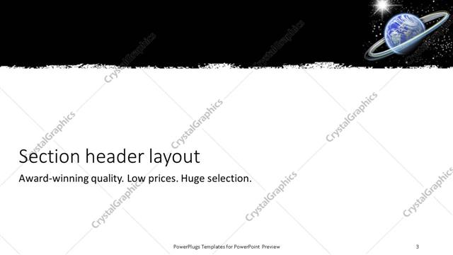 Section Header presentation slide layout