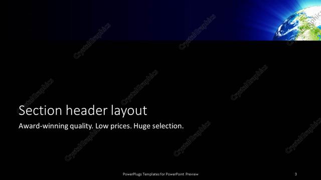 Section Header presentation slide layout