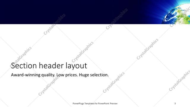 Section Header presentation slide layout