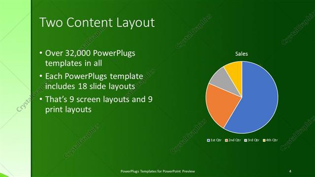 Two Content presentation slide layout