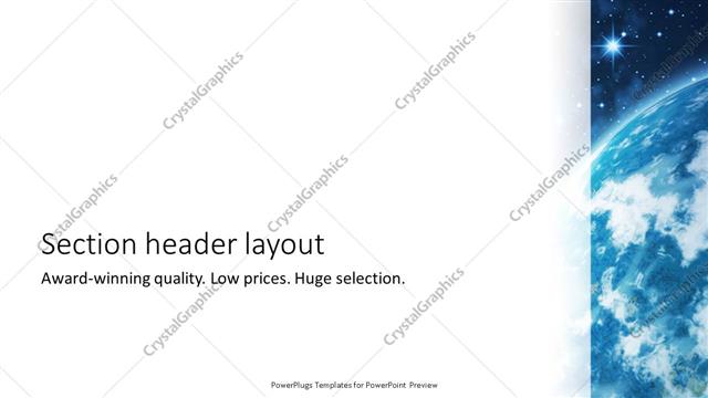 Section Header presentation slide layout