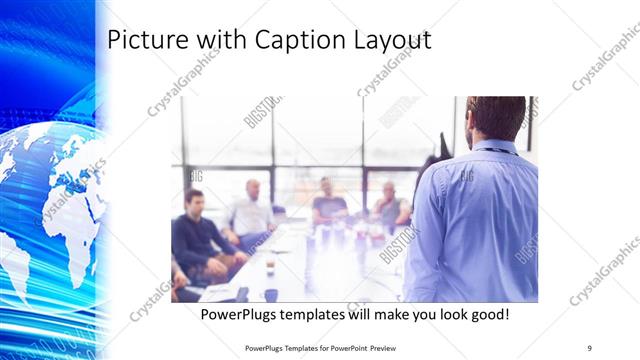 Picture with Caption presentation slide layout