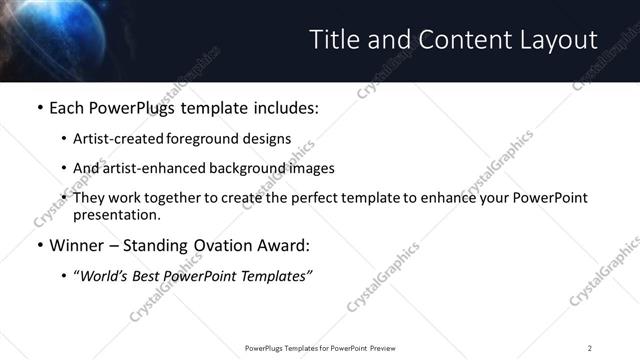 Title and Content presentation slide layout