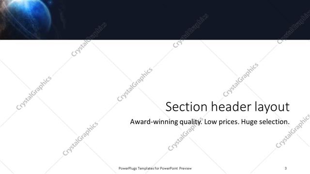 Section Header presentation slide layout