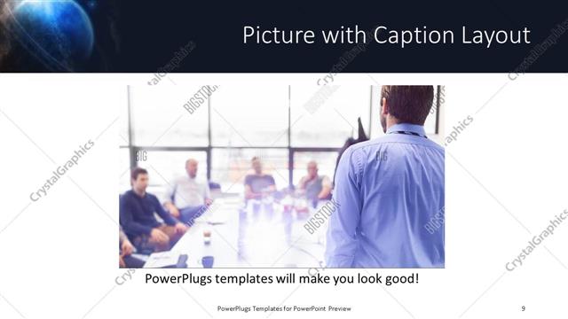 Picture with Caption presentation slide layout