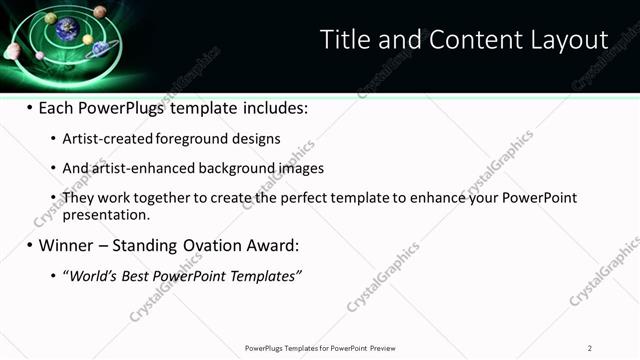 Title and Content presentation slide layout