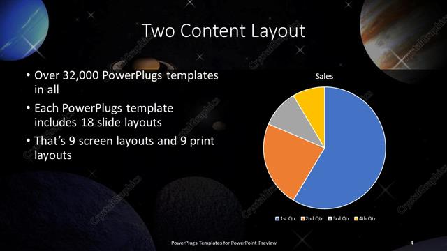 Two Content presentation slide layout