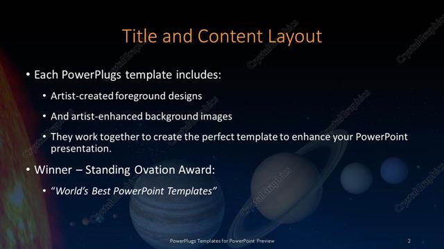 Title and Content presentation slide layout