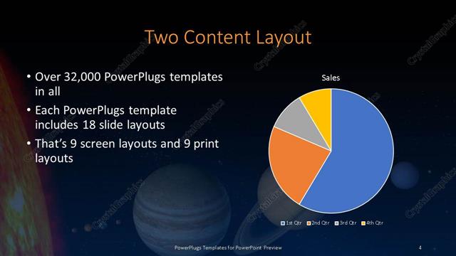Two Content presentation slide layout
