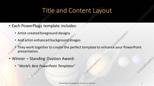 Title and Content presentation slide layout