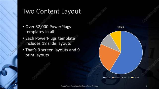 Two Content presentation slide layout