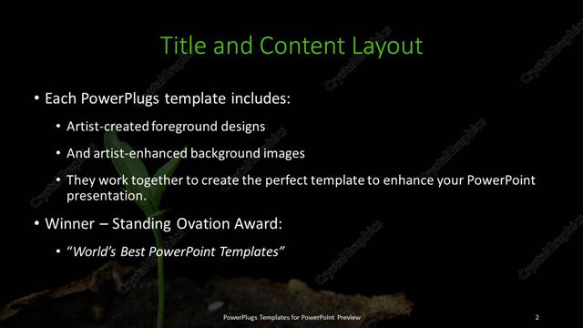 Title and Content presentation slide layout