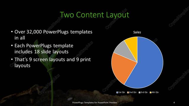 Two Content presentation slide layout
