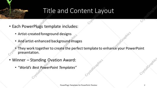 Title and Content presentation slide layout