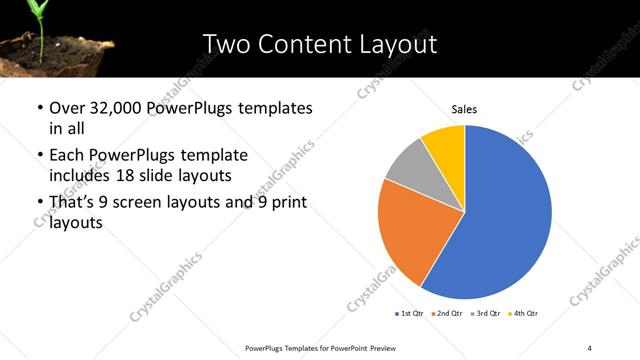 Two Content presentation slide layout