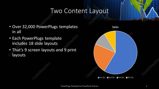 Two Content presentation slide layout