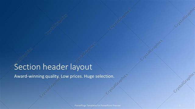 Section Header presentation slide layout