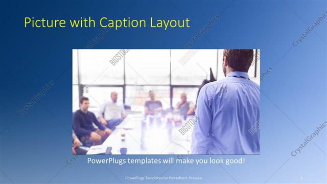 Picture with Caption presentation slide layout