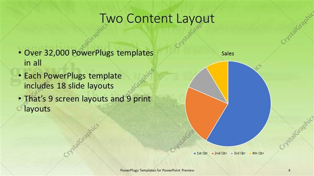 Two Content presentation slide layout
