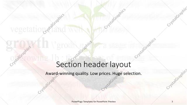Section Header presentation slide layout