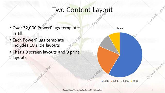 Two Content presentation slide layout