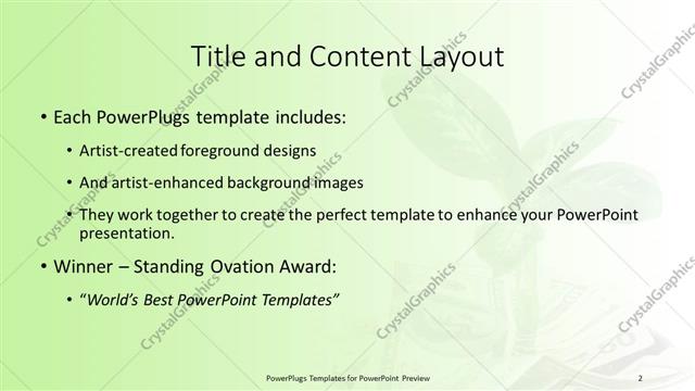 Title and Content presentation slide layout