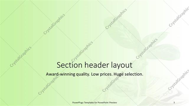 Section Header presentation slide layout